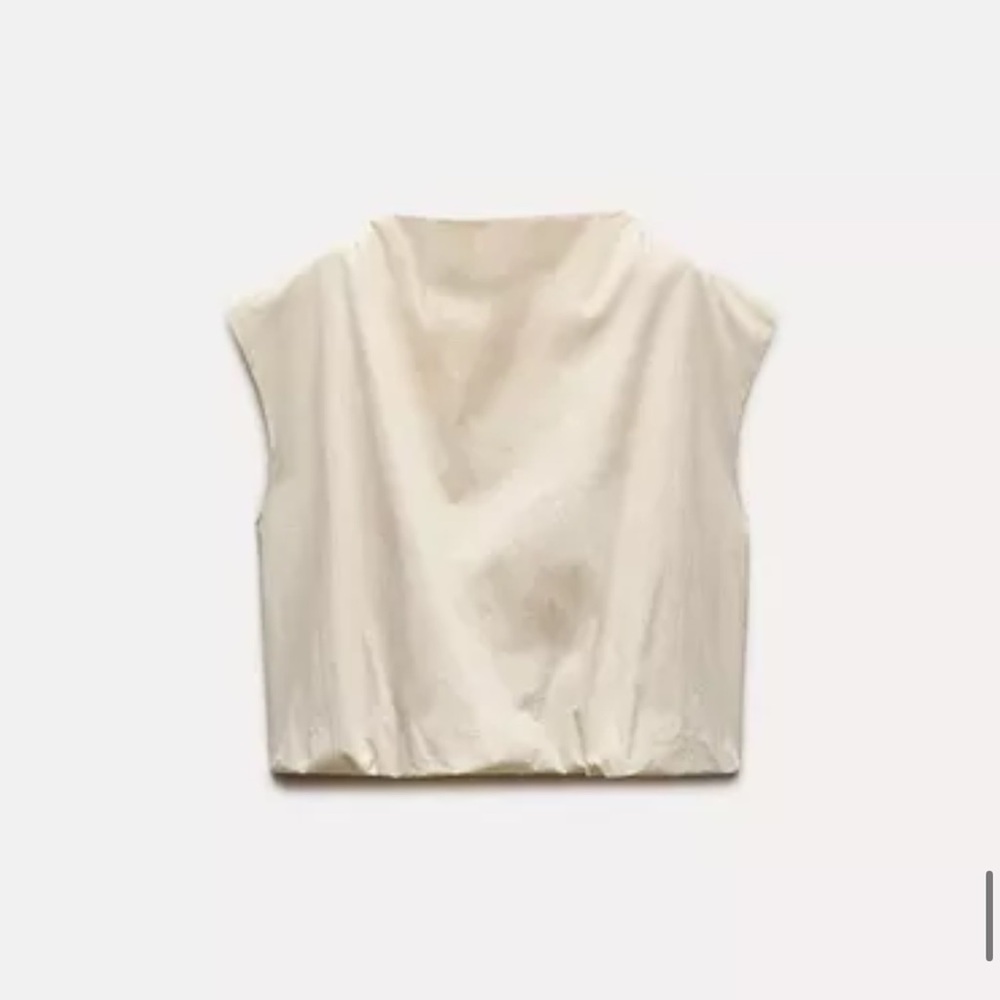 Zara BALLOON TOP ZW COLLECTION Size Large NWT